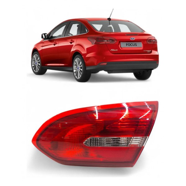 Lanterna Direita Tampa Traseira Focus Sedan 2016 2017 2018 Direito/passageiro Vermelho