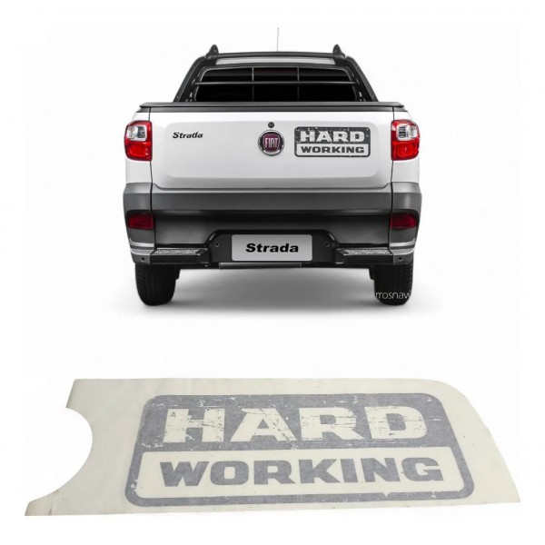 Emblema Adesivo Fiat Strada Hard Workinh 2018 2019 2020