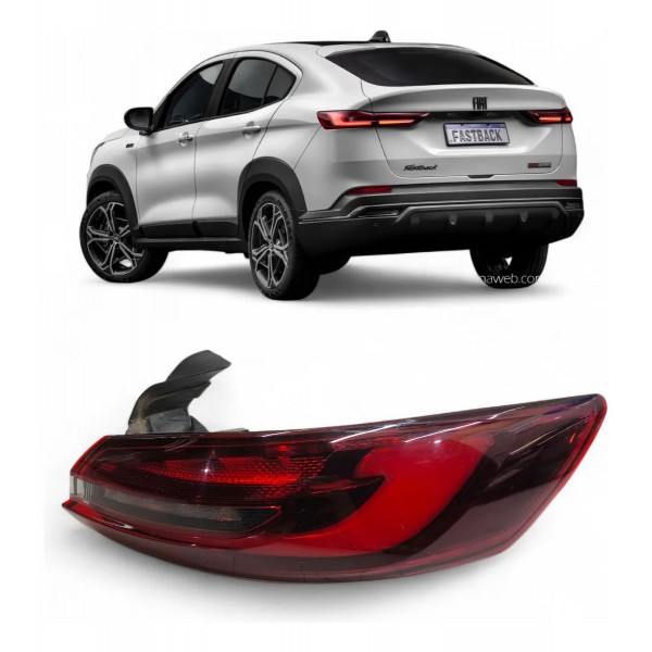 Lanterna Direita Fiat Fastback 2023 2024 2025 Canto Led Direito/passageiro Vermelho