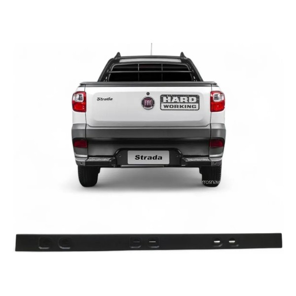 Moldura Caçamba Direita Fiat Strada 2016 A 2019 Cabine Dupla Preto