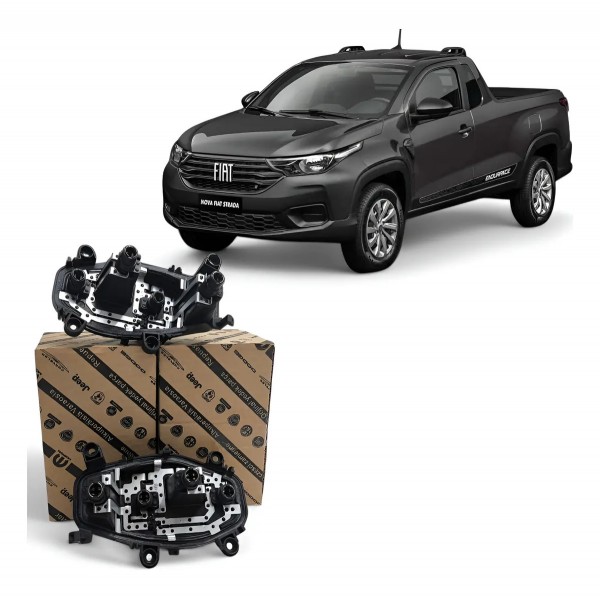 Circuito Soquete Lâmpada Lanterna Fiat Strada 2021 2022 2023 Esquerdo Preto