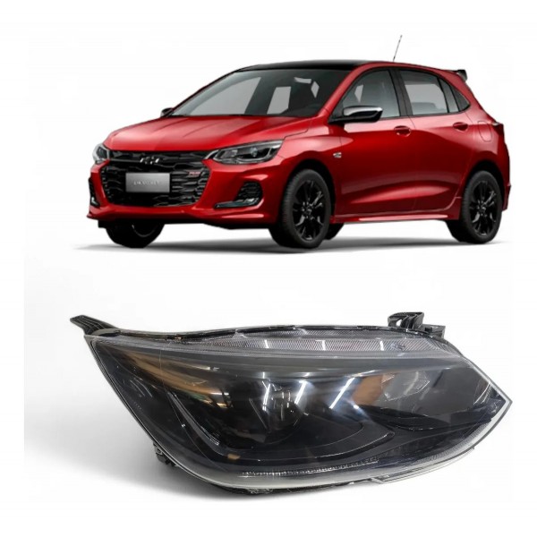 Farol Direito Onix Rs 2020 2021 A 2024 2025 Mascara Negra Direito/passageiro