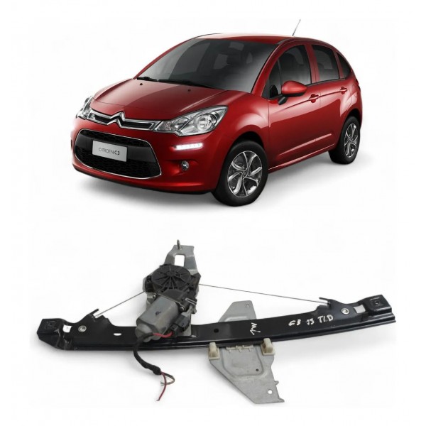 Máquina Vidro Elétrico Traseira Direita C3 2013 A 2016