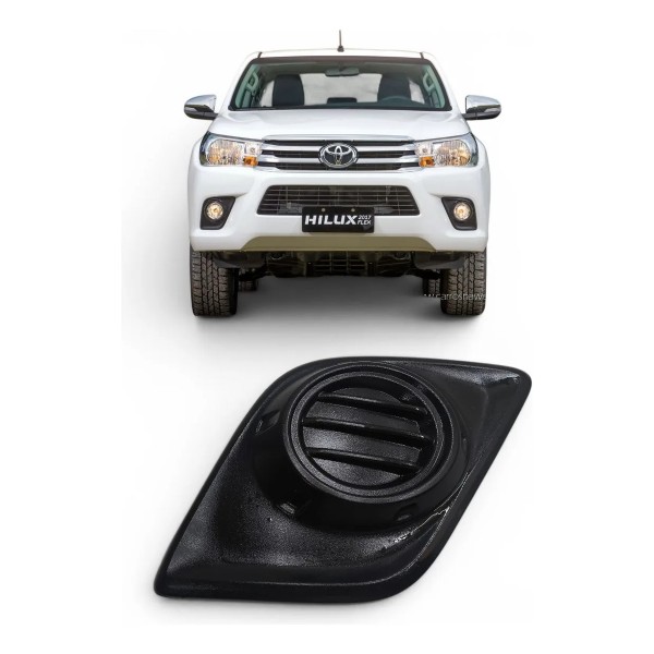 Grade Moldura Milha Direita Toyota Hilux 2016 2017 2018 Preto Direito
