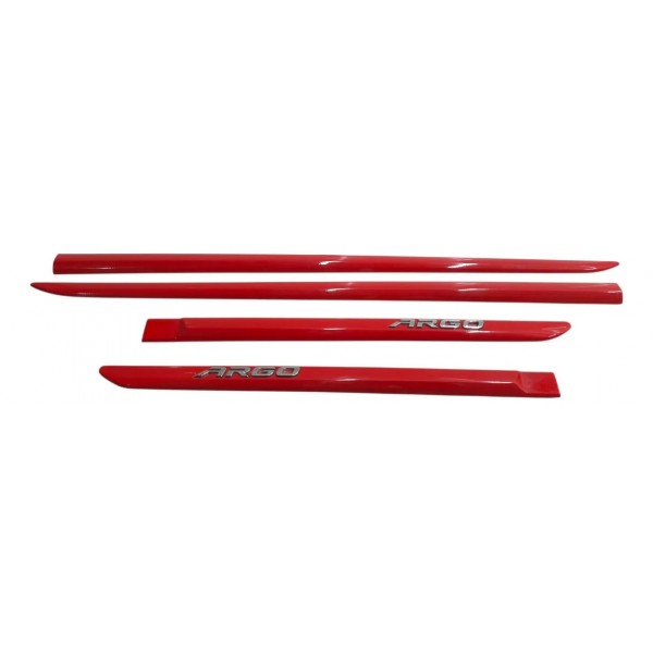 Kit Friso Porta Fiat Argo 2018 2019 2020 2021 2022 Vermelho Vermelho