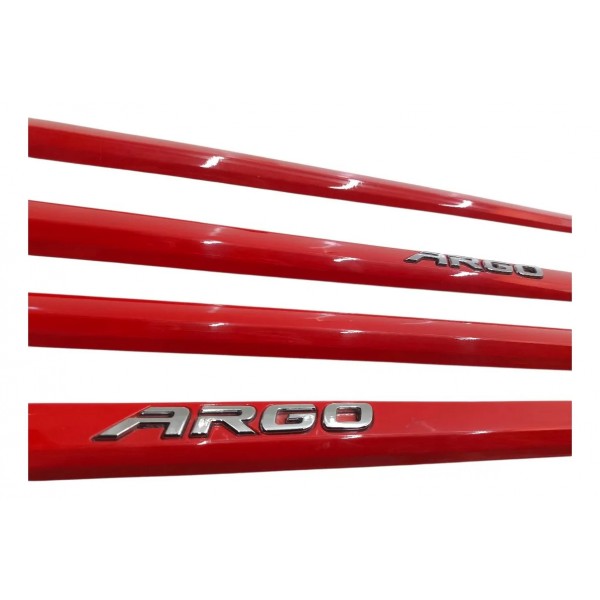 Kit Friso Porta Fiat Argo 2018 2019 2020 2021 2022 Vermelho Vermelho
