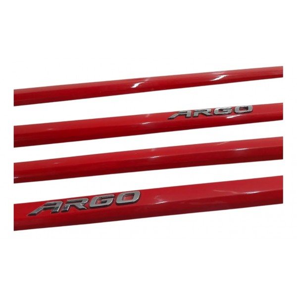 Kit Friso Porta Fiat Argo 2018 2019 2020 2021 2022 Vermelho Vermelho