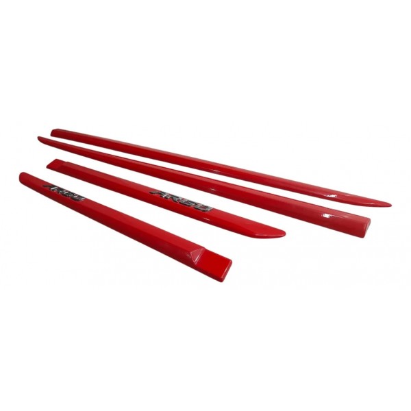 Kit Friso Porta Fiat Argo 2018 2019 2020 2021 2022 Vermelho Vermelho