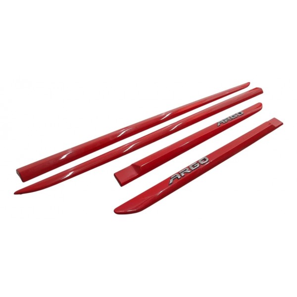 Kit Friso Porta Fiat Argo 2018 2019 2020 2021 2022 Vermelho Vermelho