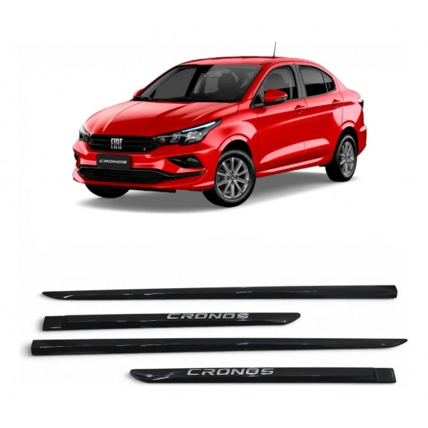 Kit Friso Porta Fiat Cronos 2018 2019 2020 2021 2022 2023 Preto