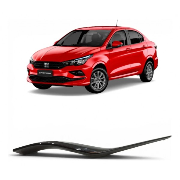 Friso Parachoque Dianteira Esquerda Fiat Cronos 2018 2019 Black Piano