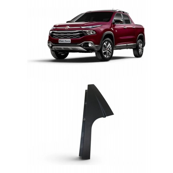 Friso Porta Traseira Esquerda Fiat Toro 2016 2017 A 2021 Preto