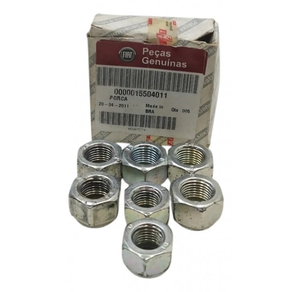 Kit 7 Porcas Suspensão Traseira M16  Fiorino Doblo Strada