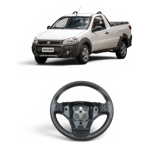 Volante Fiat Strada Siena Palio 2015 2016 2017  2018 A 2020 Preto