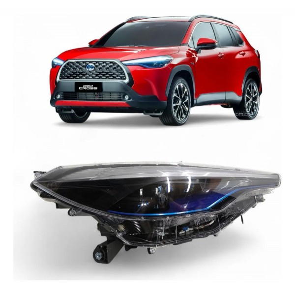 Farol Direito Toyota Corolla Cross Hibrido 2020 2021 A 2024 Direito/passageiro