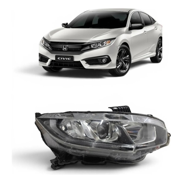 Farol Direito Honda Civic G10 2017 2018 2019 2020 2021 Direito/passageiro