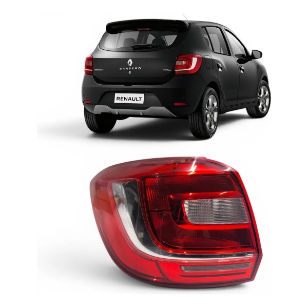 Lanterna Esquerda Renault Sandero 2015 2016 2017 Bicolor Direito/passageiro