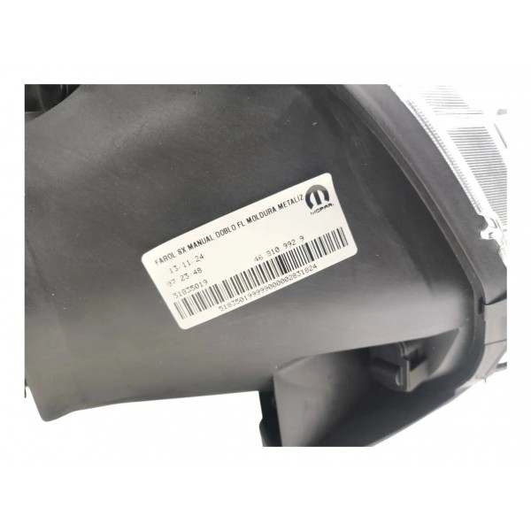 Farol Esquerdo Fiat Doblo 2010 2011 2012 2013 A 2020 Cromado Esquerdo/motorista