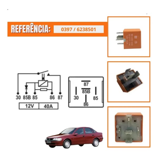 Rele Ventoinha Radiador Vectra Corsa Astra Omega 12v 40a
