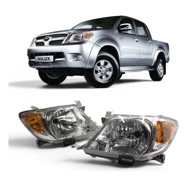 Par Farol Toyota Hilux 2005 2006 2007 2008 Ambar Ambos Lados