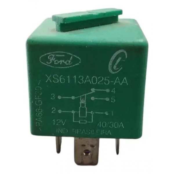 Rele Auxiliar Ford Ka Fiesta Ecosport 12v 40/30a 5 Pinos