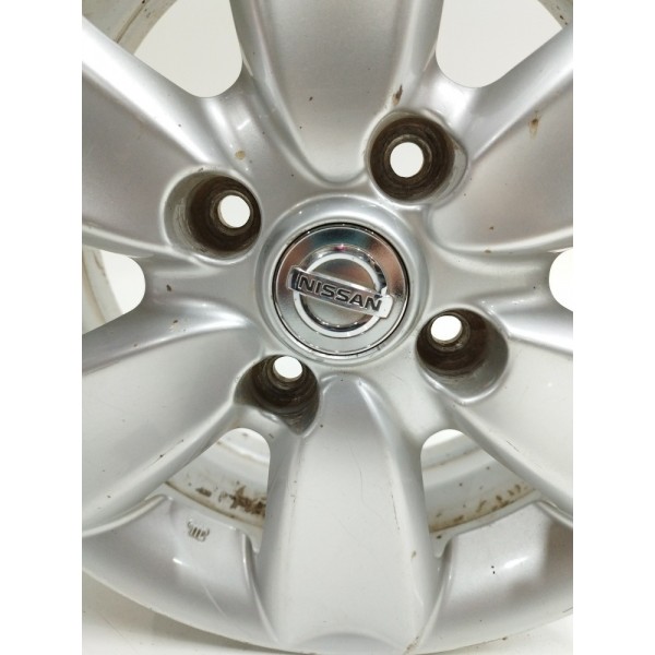 Roda Liga Aro 15 Nissan March Versa 2016 2017 2018 4x100 Prateado