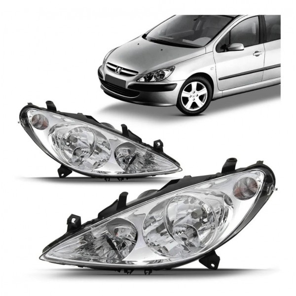 Par Farol Dianteiro Peugeot 307 2003 2004 2005 2006 2007