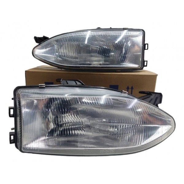 Par Farol Fiat Palio 1996 1997 1998 1999 A 2001 Lente Vidro