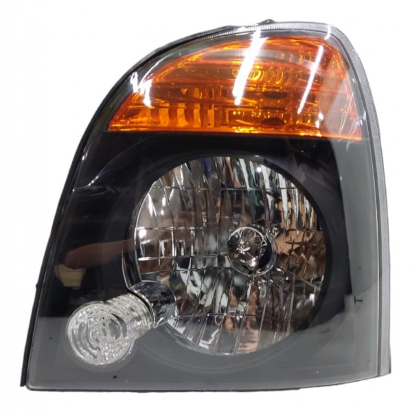 Farol Esquerdo Hyundai Hr 2013 2014 2015 A2022 Máscara Negra