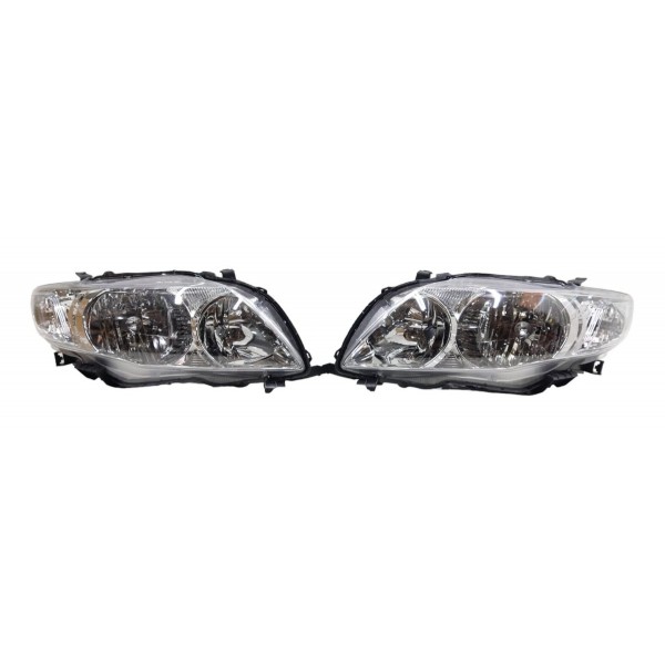Par Farol Toyota Corolla Cromado 2008 2009 2010 2011 2012