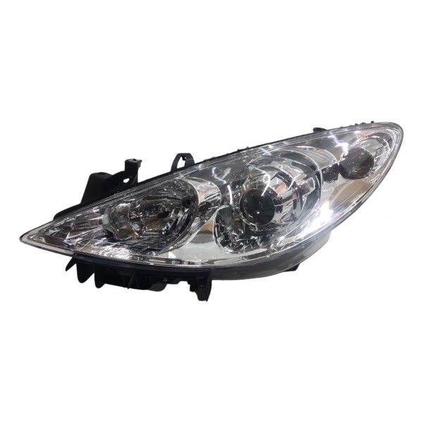 Par Farol Cromado Peugeot 307 2008 2009 2010 2011 2012  Esquerdo
