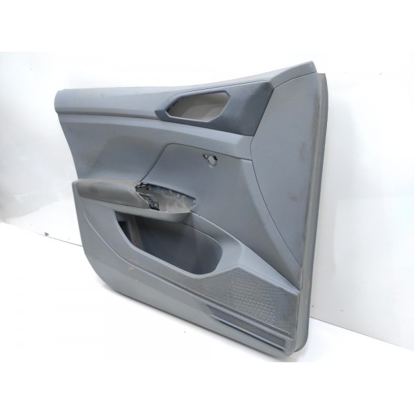 Forro Porta Dianteiro Esquerdo Cinza Couro T-cross 2020 2021