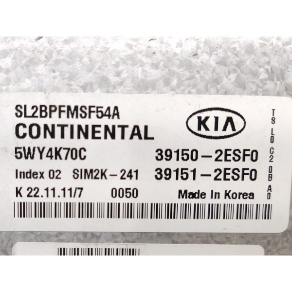 Módulo Injeção Sportage 2.0 2011 2012 2013 2014 2015