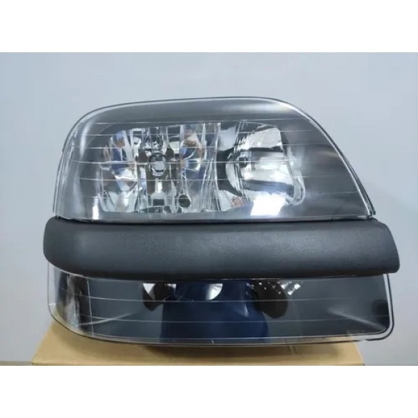 Farol Direito Fiat Doblo Mascara Negra 2002 2003 2004 A 2009 Direito