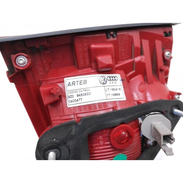 Lanterna Esquerda Tampa Traseira Fox 2015 A 2021 Original Esquerdo Vermelho