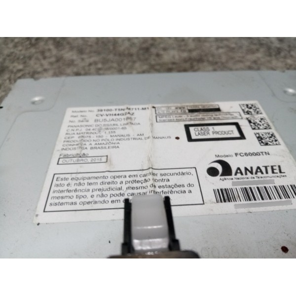 Central Multimídia Honda Fit 2015 Original