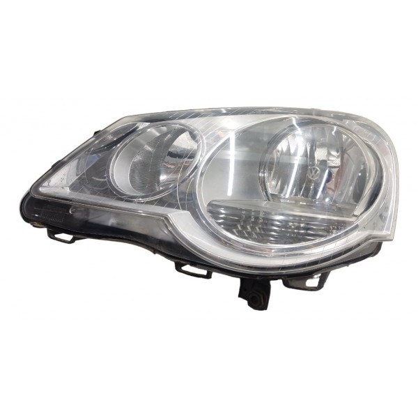 Farol Esquerdo Vw Polo Duplo 2009 2010 2011 2012 Cromado Al
