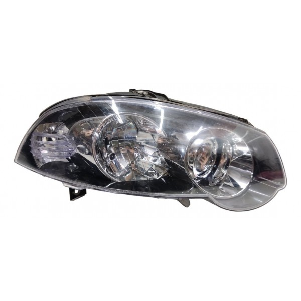Farol Esquerdo Palio Elx 2012 2013 Mascara Negra Aro Cromado