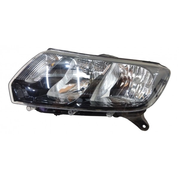 Farol Esquerdo Renault Sandero 2015 2016 2017 Mascara Negra