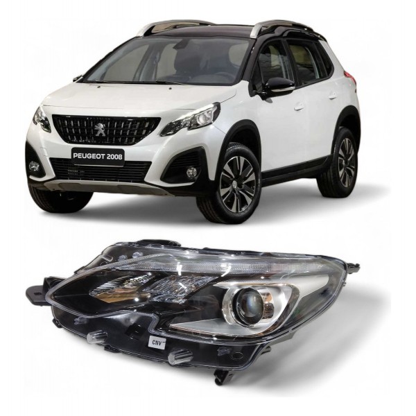 Farol Led Peugeot 2008 Mascara Negra 2020 2021 2022