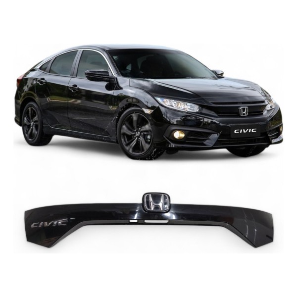 Moldura Aplique Porta Mala Honda Civic G10 2017 A 2020 Preto