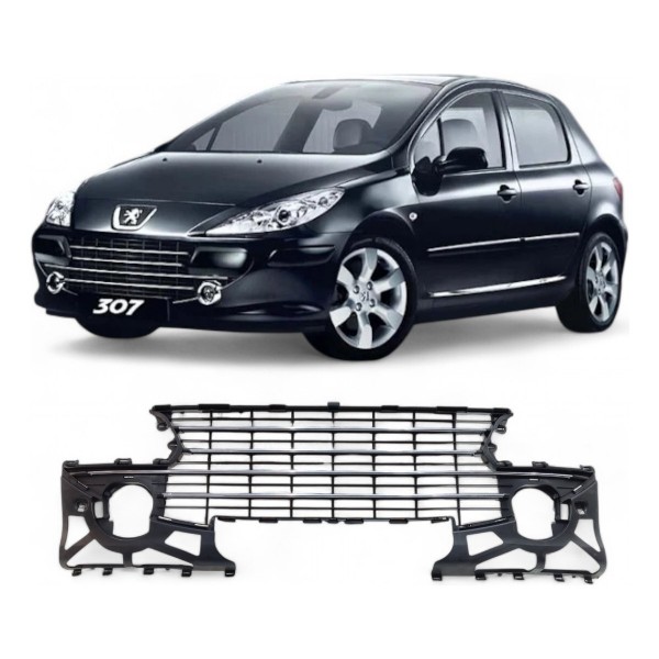 Grade Central Parachoque Peugeot 307 2006 A 2012 Cromado