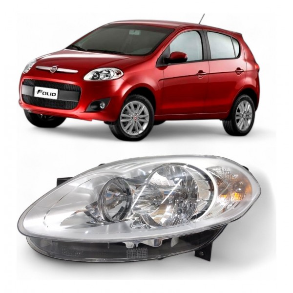 Farol Esquerdo Fiat Palio 2012 2013 2014 215 A 2018 Cromado