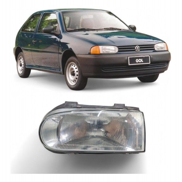 Farol Esquerdo Vw Gol Saveiro Parati G2 1995 1996 A 2000