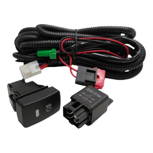 Kit Farol Milha Botão Chicote New Civic 2008 2009 2010 2011 Cristal