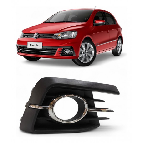 Moldura Direita Parachoque Milha Gol G7 2017 2018 Cromado