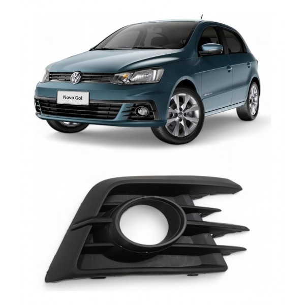 Moldura Direita Parachoque Farol Milha Vw Gol G7 2017 2018