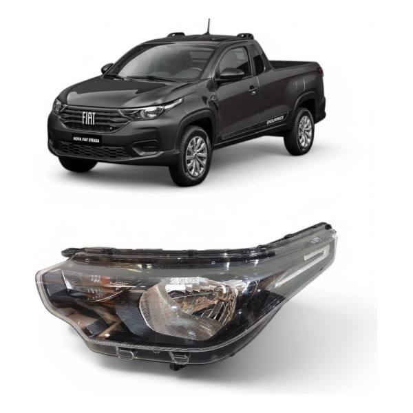 Farol Esquerdo Fiat Strada 2020 2021 2022 2023 2024