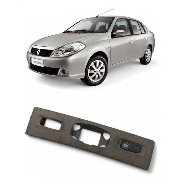 Moldura Botão Trava Porta Renault Symbol 2011 2012 2013 Orig