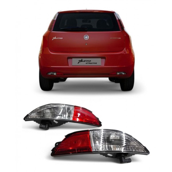 Par Lanterna Ré Parachoque Traseiro Fiat Punto 2010 A 2012